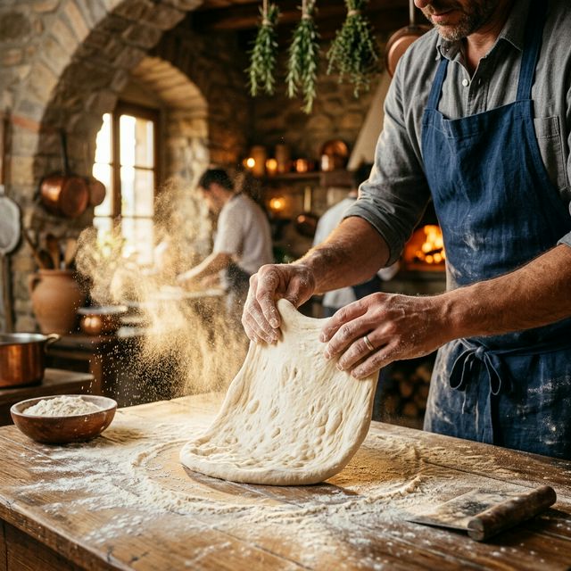Chef Preparing Dough